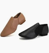 Jazz Shoes Leather Pull On Split Sole Jazz Shoes