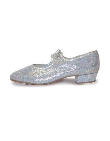 Tap Shoes Low Heel Silver Hologram Tap Shoes