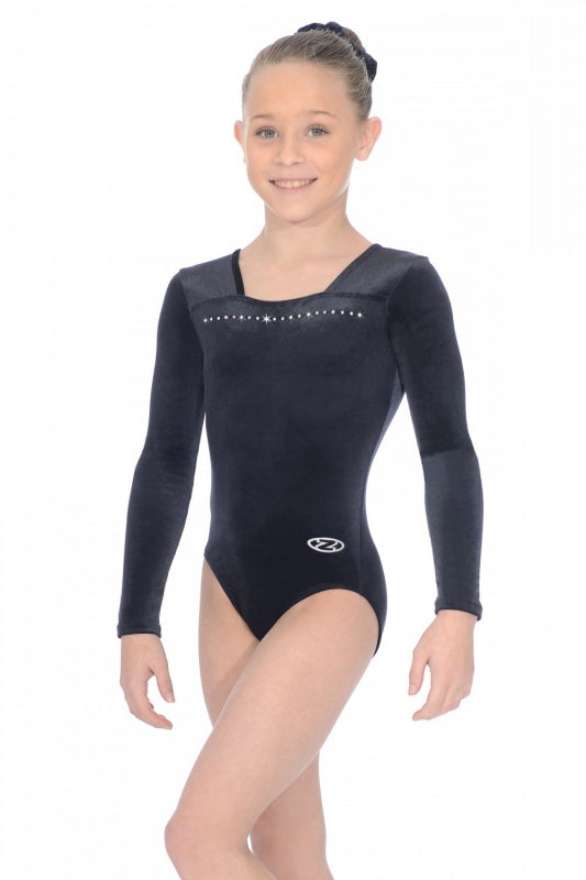 Gymnastic Leotard Velour Long Sleeve Leotard Sparkle By The Zone